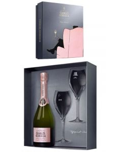 Charles Heidsieck Brut Reserve Rose Armchair Cutie cadou 2 pahare