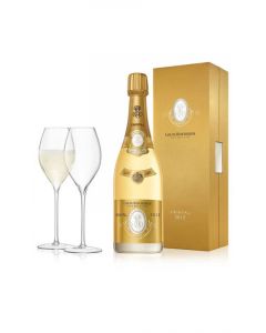 Louis Roederer Cristal Brut Cutie cadou cu 2 pahare de cristal